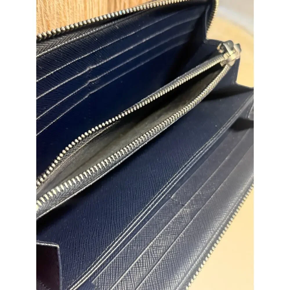 Prada Saffiano Leather Zip-Around Long Wallet